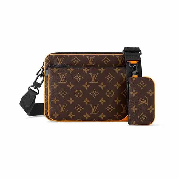 Túi Đeo Chéo Nam Louis Vuitton LV Trio Messenger Bag M46694 Màu Nâu Vàng