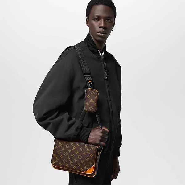 Túi Đeo Chéo Nam Louis Vuitton LV Trio Messenger Bag M46694 Màu Nâu Vàng