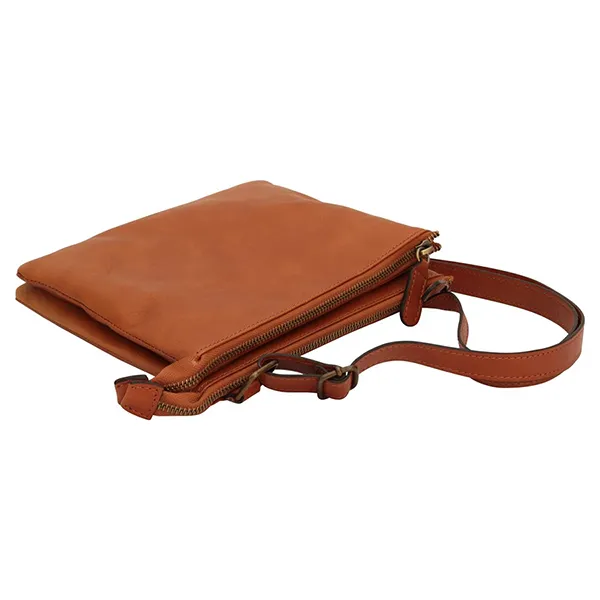 Túi Đeo Chéo Nam Old Angler Bag 413489CO Màu Nâu Cam