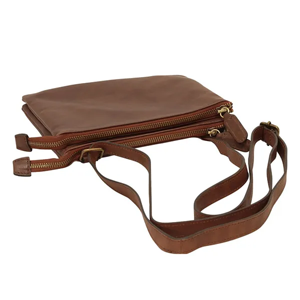 Túi Đeo Chéo Nam Old Angler Bag 413489MA Màu Nâu Đậm