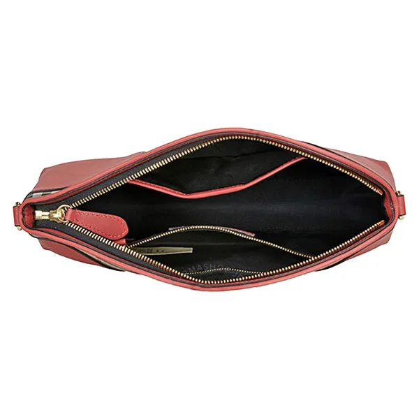 Túi Đeo Chéo Nữ Burberry Chichester Horseferry Check Bag Màu Be/Hồng
