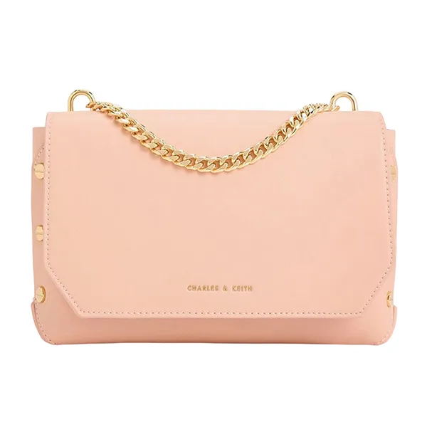 Túi Đeo Chéo Nữ Charles & Keith CNK Clea Chain-Handle Bag Pink 20151374 Màu Hồng