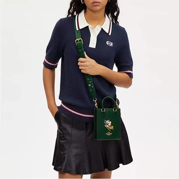 Túi Đeo Chéo Nữ Coach Disney North South Mini Tote CN021 Màu Xanh Green - Túi xách - Vua Hàng Hiệu