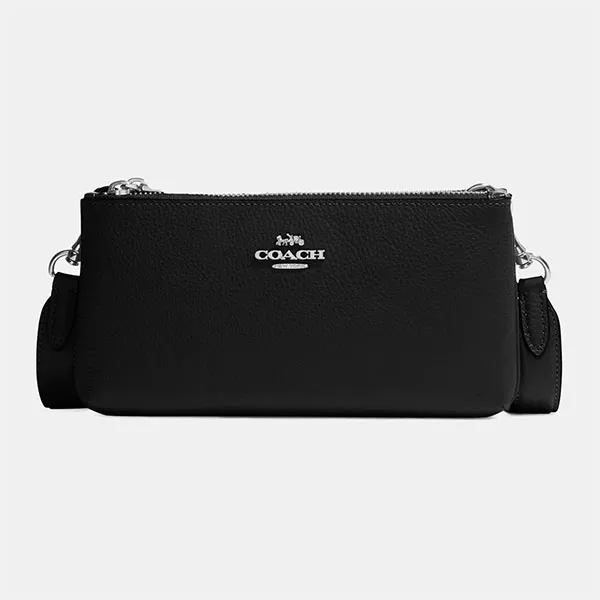 Túi Đeo Chéo Nữ Coach Double Zip Crossbody CJ789 Màu Đen - Túi xách - Vua Hàng Hiệu