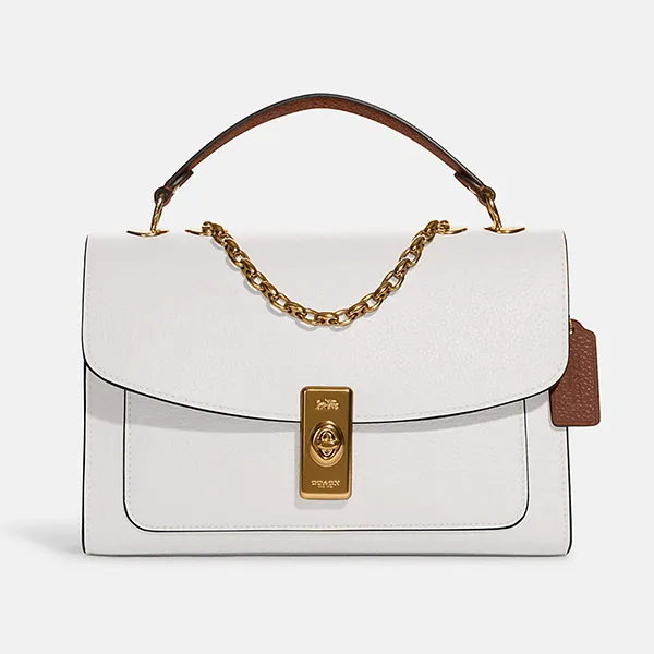 Túi Đeo Chéo Nữ Coach Lane Shoulder Bag C8594 Màu Trắng Kem - Túi xách - Vua Hàng Hiệu