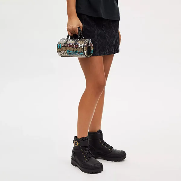 Túi Đeo Chéo Nữ Coach x Mint + Serf Lacey Crossbody In Signature Canvas CM094 Màu Nâu Đen