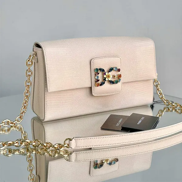 Túi Đeo Chéo Nữ Dolce & Gabbana D&G Shoulder Bag Màu Hồng Nhạt