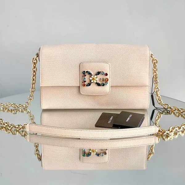 Túi Đeo Chéo Nữ Dolce & Gabbana D&G Shoulder Bag Màu Hồng Nhạt