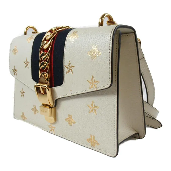 Túi Đeo Chéo Nữ Gucci Shoulder Corssbody 524405 Màu Trắng Họa Tiết
