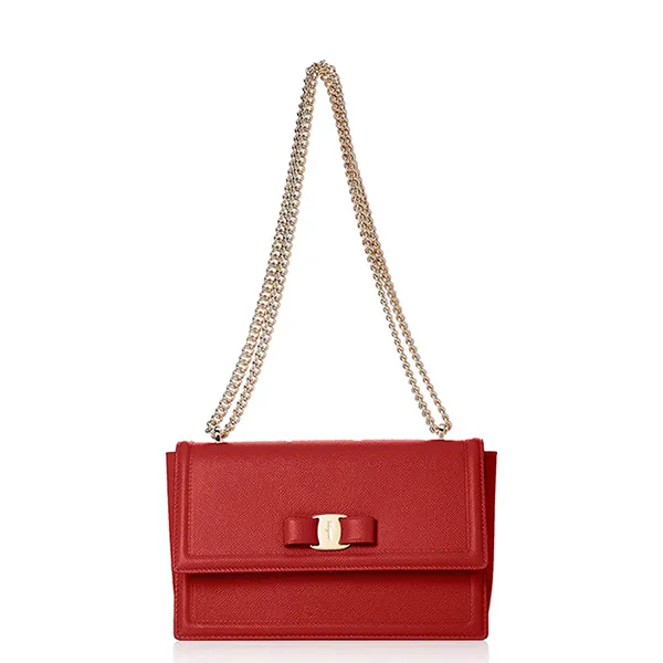 Túi Đeo Chéo Nữ Salvatore Ferragamo Medium Ginny Shoulder Bag 21G462 Màu Đỏ - Túi xách - Vua Hàng Hiệu