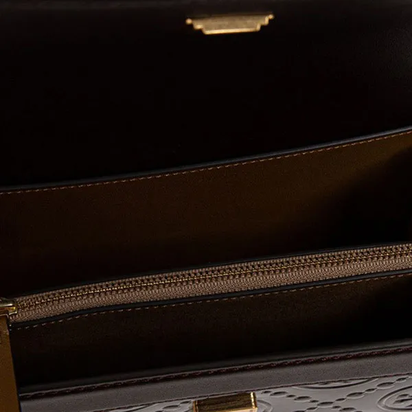 Túi Đeo Chéo Nữ Tory Burch Burgaundy Shoulder Bag In Patent Leather 138895 0-600 Màu Đỏ Mận
