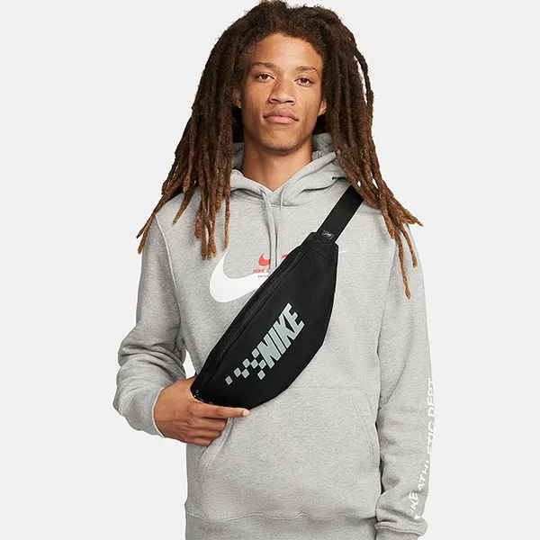 Túi Đeo Hông Nike Heritage Hip Pack FJ4813-010 Màu Đen - Túi xách - Vua Hàng Hiệu