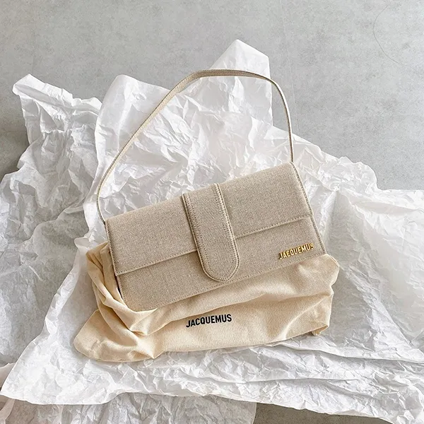 Túi Đeo Vai Nữ Jacquemus Le Bambino Long Bag 221BA013-3071-140 Màu Trắng Kem - Túi xách - Vua Hàng Hiệu