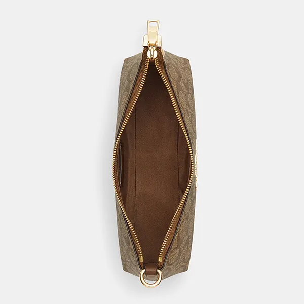 Túi Đeo Vai Nữ Coach Charlotte Shoulder Bag In Signature Canvas CL405 Màu Nâu Khaki - Túi xách - Vua Hàng Hiệu