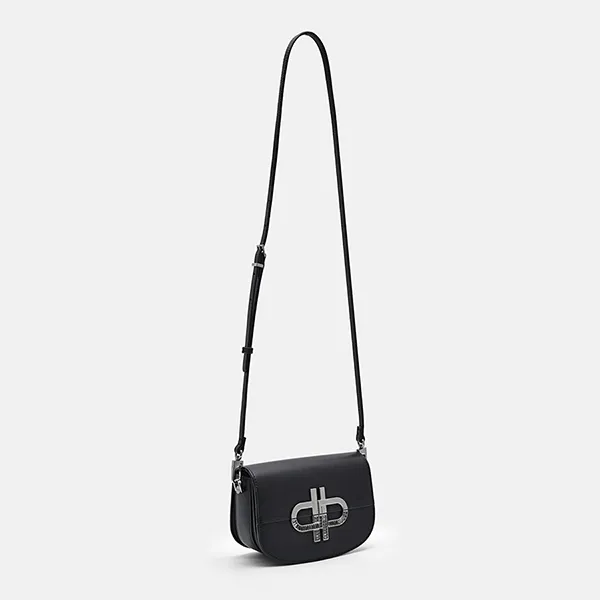Túi Đeo Vai Nữ Pedro Icon Mini Leather Shoulder Bag Black 75210151-1 Màu Đen Khóa Bạc - Túi xách - Vua Hàng Hiệu