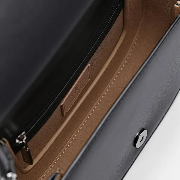 Túi Đeo Vai Nữ Pedro Icon Mini Leather Shoulder Bag Black 75210151-1 Màu Đen Khóa Bạc - Túi xách - Vua Hàng Hiệu