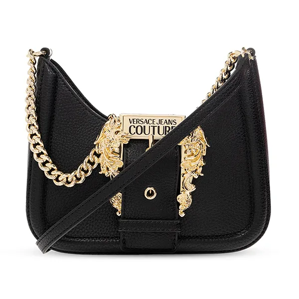 Túi Đeo Vai Nữ Versace Jeans Couture Black Shoulder Bag With Logo 75VA4BF5 ZS413 899 Màu Đen T