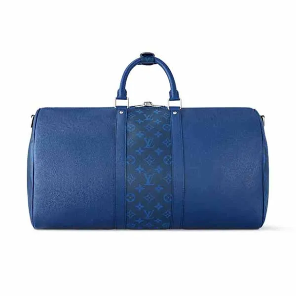 Túi Đựng Đồ Nam Louis Vuitton LV Keepall Bandoulière 50 Bag M53766 Màu Xanh Blue N-HM - Túi xách - Vua Hàng Hiệu