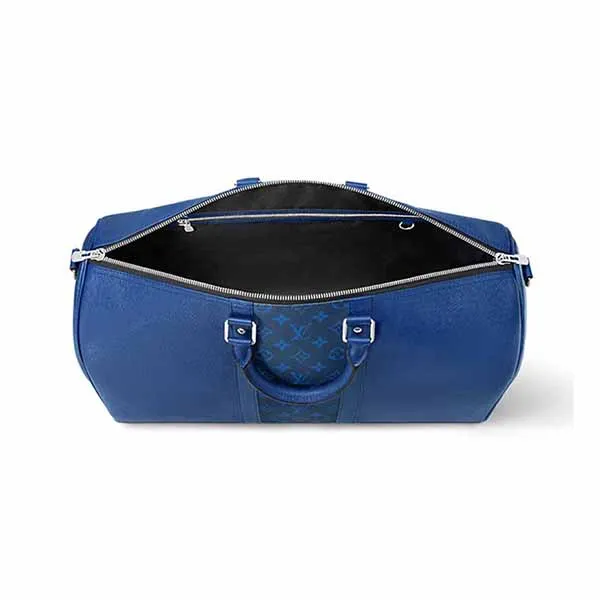 Túi Đựng Đồ Nam Louis Vuitton LV Keepall Bandoulière 50 Bag M53766 Màu Xanh Blue - 5