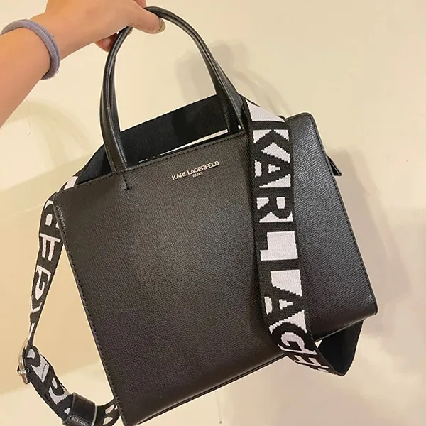 Túi Tote Nữ Karl Lagerfeld Maybelle Top Handlle Black Màu Đen