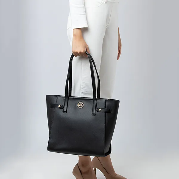 Túi Tote Nữ Michael Kors MK Carmen Large NS Tote Bag 35S2GNMT3L Màu Đen - Túi xách - Vua Hàng Hiệu