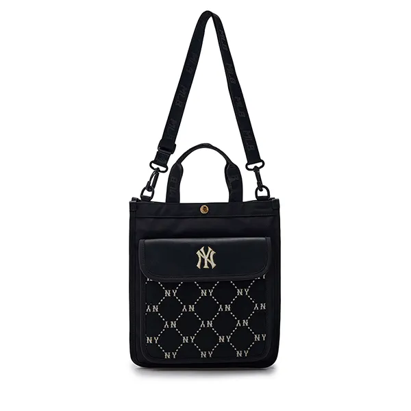 Túi Tote Trẻ Em MLB Jacquard Monogram Diamond New York Yankees 7AUBMD24N-50BKS Màu Đen - Túi xách - Vua Hàng Hiệu