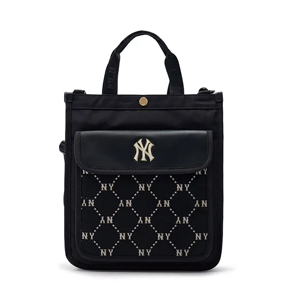 Túi Tote Trẻ Em MLB Jacquard Monogram Diamond New York Yankees 7AUBMD24N-50BKS Màu Đen - Túi xách - Vua Hàng Hiệu