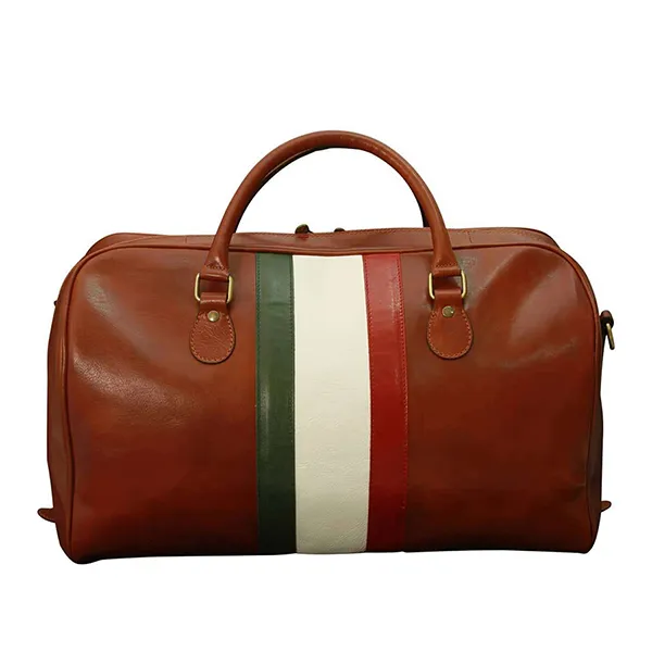 Túi Trống Du Lịch Old Angler Full Grain Leather Duffle Bag 404889MA Màu Nâu