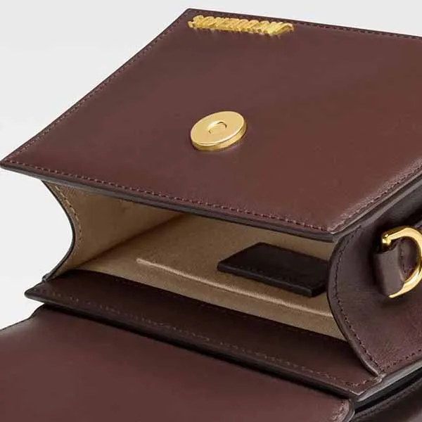 Túi Xách Nữ Jacquemus Le Chiquito Leather Crossbody Bag Brown Màu Nâu