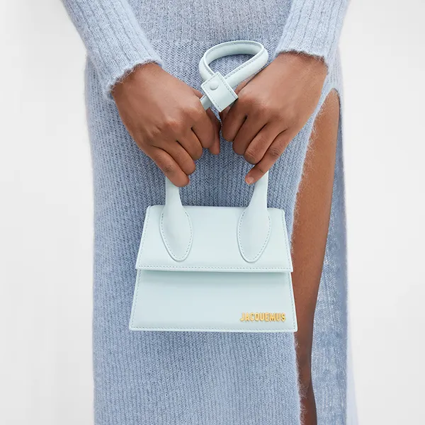 Túi Xách Nữ Jacquemus Le Raphia Coiled Handbag 213BA005-3088-310 Size 18 Màu Xanh Baby - Túi xách - Vua Hàng Hiệu