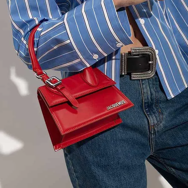 Túi Xách Nữ Jacquemus Red Le Chiquito Moyen Boucle Shoulder Bag Màu Đỏ