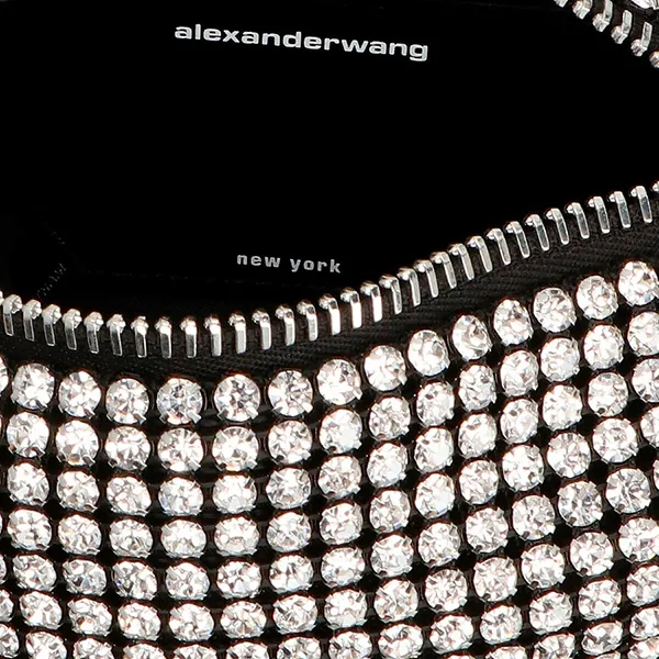Túi Xách Tay Nữ Alexander Wang Heiress Pouch In Crystal Mesh 2019P0813J100 Màu Đen - Túi xách - Vua Hàng Hiệu