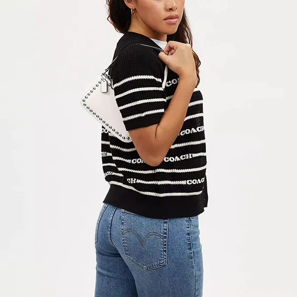 Túi Xách Tay Nữ Coach Nolita 19 With Rivets CM252 Màu Trắng