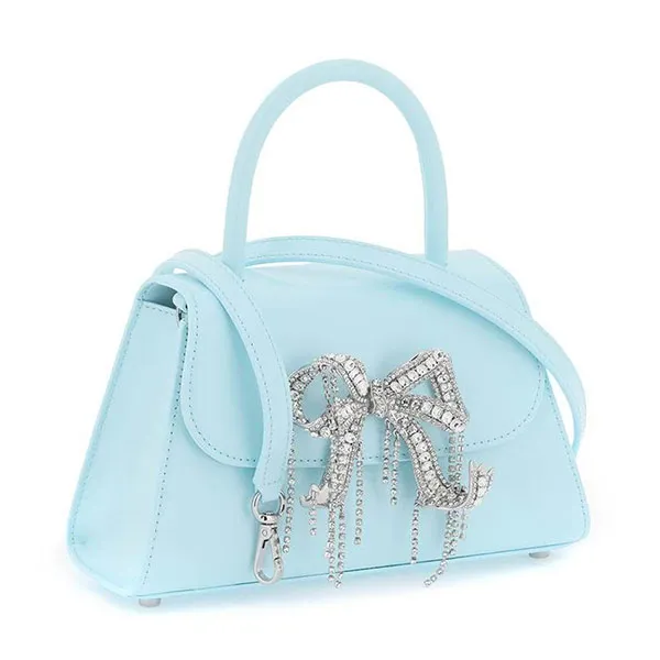 Túi Xách Tay Nữ Self-Portrait Micro Bow Handbag RS24 316 BL Màu Xanh Blue - Túi xách - Vua Hàng Hiệu