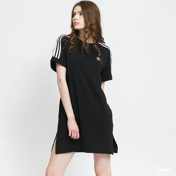 Váy Nữ Adidas Black Adicolor Classics Roll-Up Sleeve Tee Dress GN2777 Màu Đen