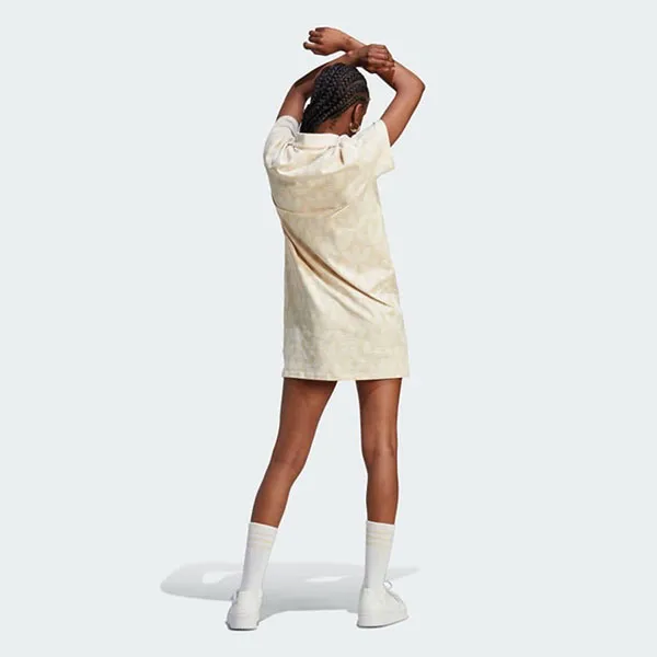 Váy Polo Nữ Adidas Trefoil Monogram Dress IJ6002 Màu Trắng Size S