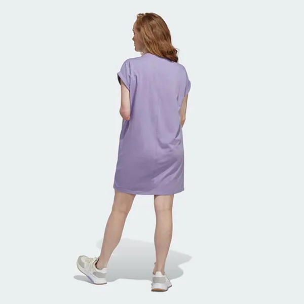 Váy Suông Nữ Adidas Adicolor Classics Trefoil Tee Dress IC5482 Màu Tím Size M - 4