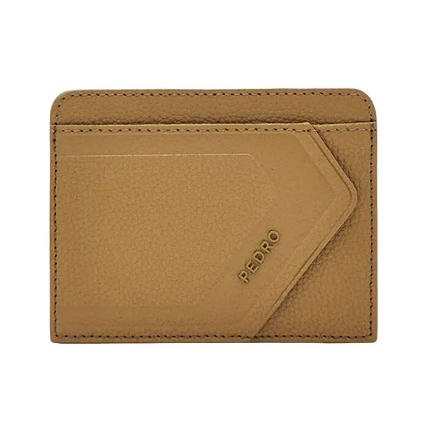 Ví Đựng Thẻ Pedro Leather Card Holder - Mustard 26500026 Màu Nâu - Túi xách - Vua Hàng Hiệu