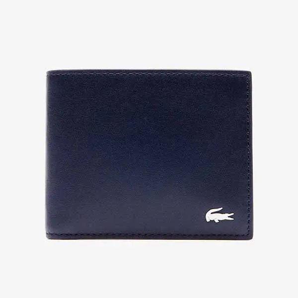Ví Nam Lacoste Men's Fitzgerald Leather Six Card Wallet NH1115FG 021 Màu Xanh Đen