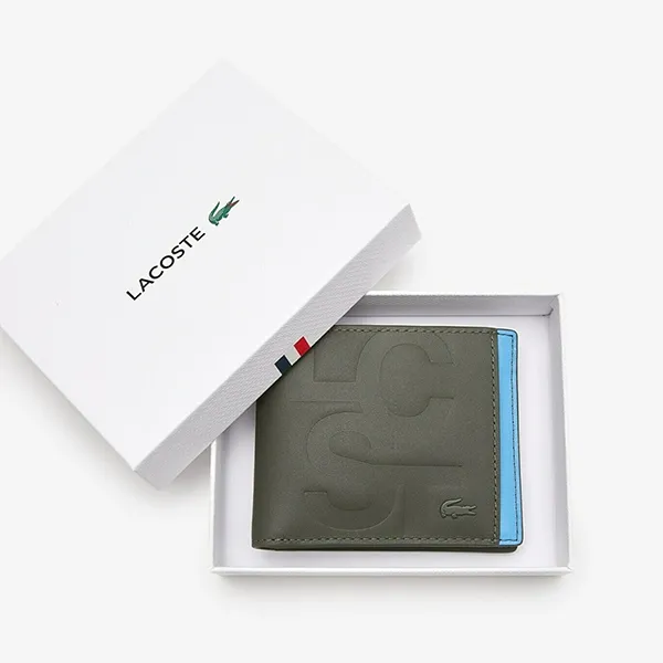 Ví Nam Lacoste Men's Wallet NH4006F Màu Xanh Đen