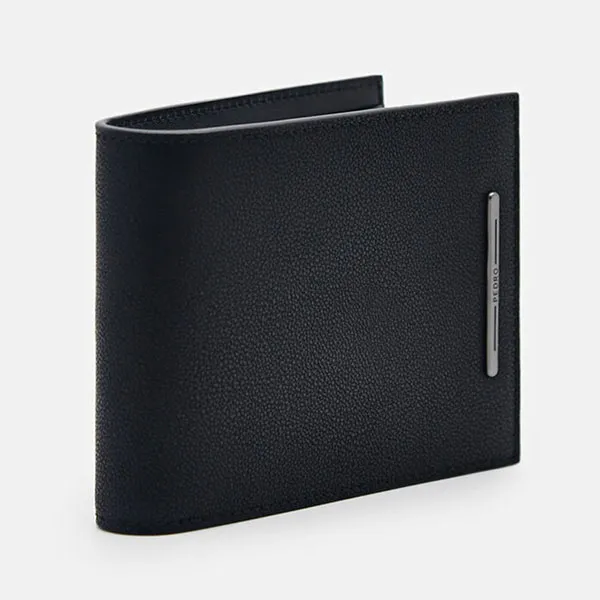 Ví Nam Pedro Leather Bi-Fold Flip Wallet Black 15940253 Màu Đen