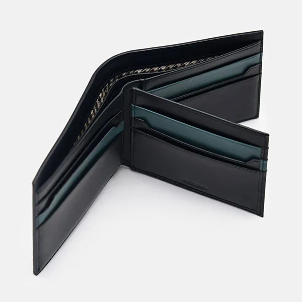 Ví Nam Pedro Leather Bi-Fold Flip Wallet Black 15940253 Màu Đen