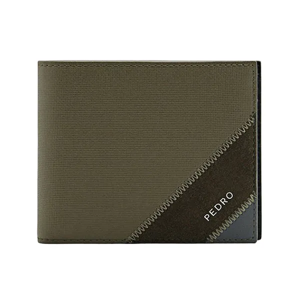 Ví Nam Pedro Leather Bi-Fold Flip Wallet Military Green 15940248 Màu Xanh