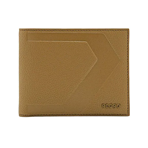 Ví Nam Pedro Leather Bi-Fold Flip Wallet 16500077 Màu Nâu Be