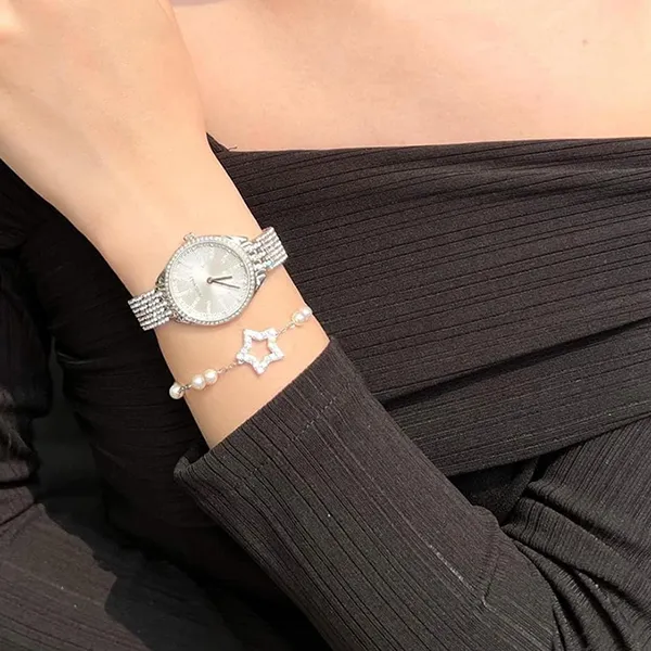 Vòng Đeo Tay Nữ Stella Bracelet Pavé, Star, White, Rhodium Plated 5645385 Màu Bạc Trắng - Trang sức - Vua Hàng Hiệu