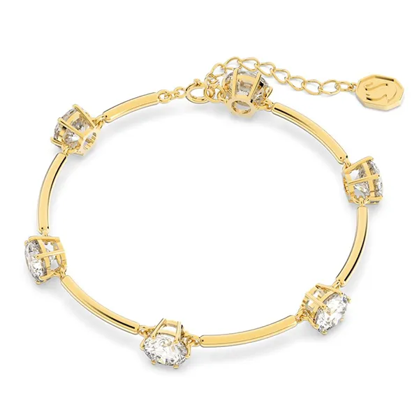 Vòng Đeo Tay Nữ Swarovski Constella Bracelet Round Cut, White, Shiny Gold-Tone Plated 5622719 Màu Vàng Gold - Trang sức - Vua Hàng Hiệu