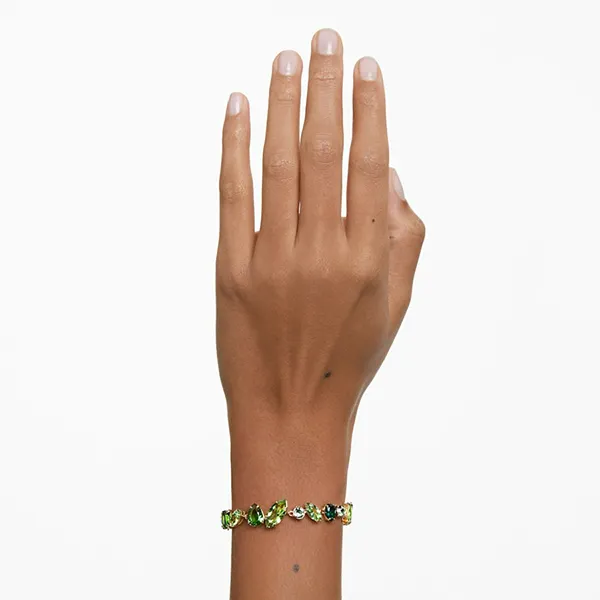 Vòng Đeo Tay Nữ Swarovski Gema Braceletmixed Cuts Green 5652822 Màu Xanh Lá