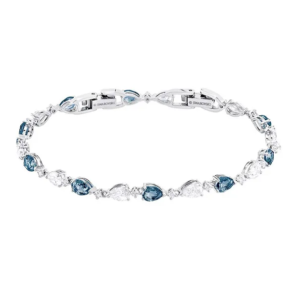 Vòng Đeo Tay Nữ Swarovski Vintage Bracelet, Blue, Rhodium Plated 5466882 Màu Xanh Bạc