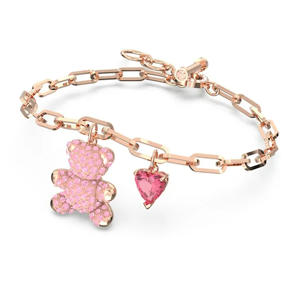 Vòng Đeo Tay Nữ Swarovski Teddy Braceletbear, Pink, Rose Gold-Tone Plated 5642978 Màu Vàng Hồng