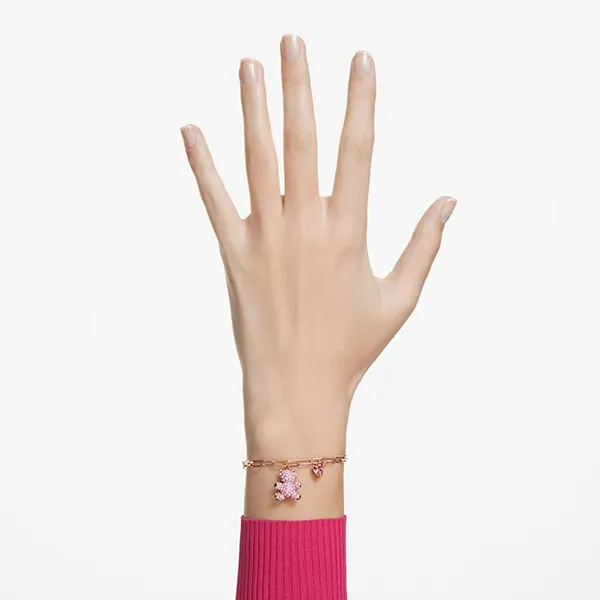 Vòng Đeo Tay Nữ Swarovski Teddy Braceletbear, Pink, Rose Gold-Tone Plated 5642978 Màu Vàng Hồng